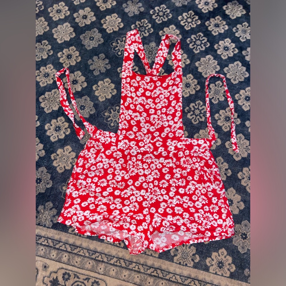 Floral overalls